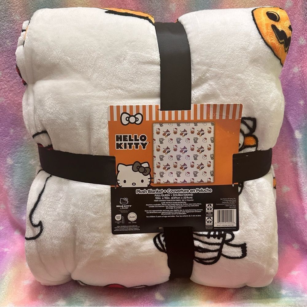Hello Kitty Halloween Throw plush Blanket Full/Queen